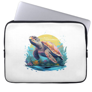 Serene Underwater Turtle Laptop Sleeve