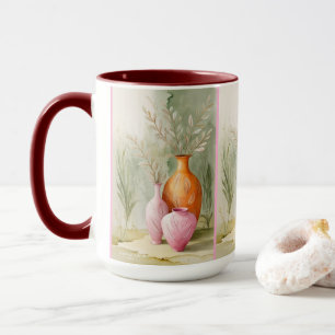 Serene Vessels Orange & Pink Art Mug