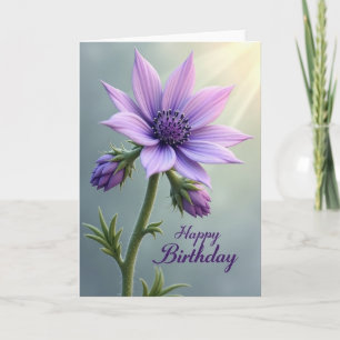 Serene Violet Petals Card
