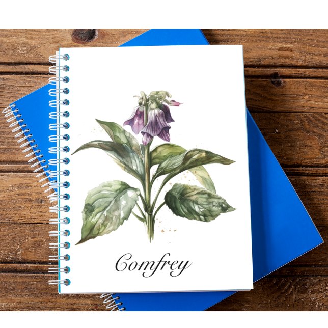  Serene Watercolor Comfrey, custom Notebook (Creator Uploaded)