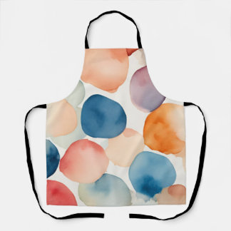 Serene Watercolor Dots Apron