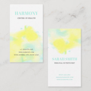 Serene Watercolor Splash Soft Pastel Bloom Business Card