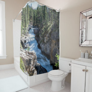 Serene Waterfall, Canadian Stanley Falls Shower Curtain