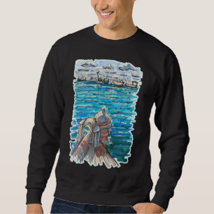Serene Waterscape in San Juan de Ulua, Veracruz Sweatshirt