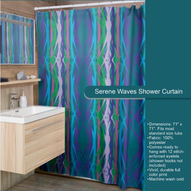Serene Waves Shower Curtain (Creator Uploaded)