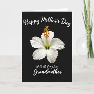 Serene White Flower Day Card