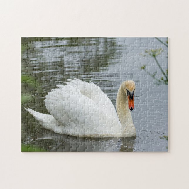 Serene White Swan Jigsaw Puzzle  (Horizontal)