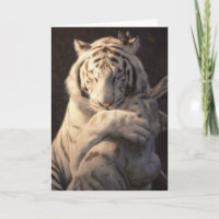 Serene White Tiger Card – Comfort & Reflection