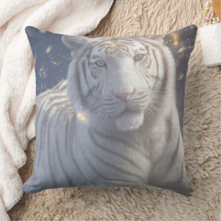 Serene White Tiger Cushion