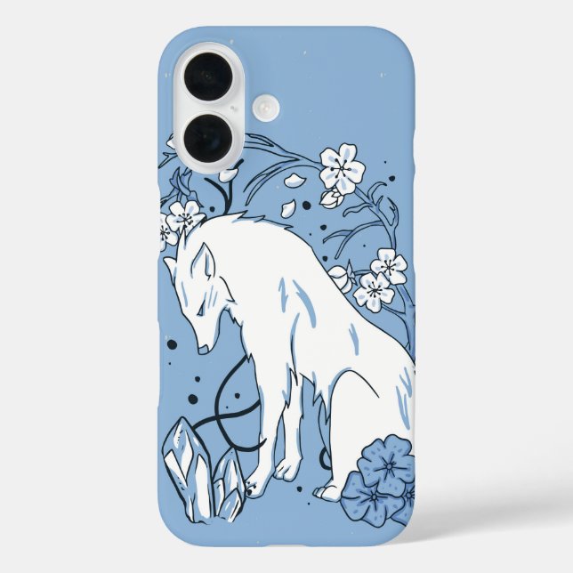Serene White Wolf & Cherry Blossom Case-Mate iPhone Case (Back)