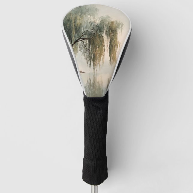 Serene Willow Tree Reflection Nature Art (13) Golf Head Cover (Front)