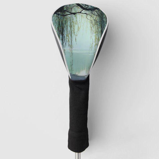 Serene Willow Tree Reflection Nature Art (4) Golf Head Cover (Front)