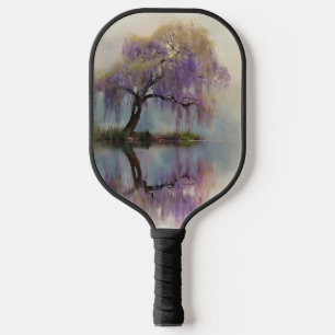 Serene Willow Tree Reflection Nature Art (6) Pickleball Paddle