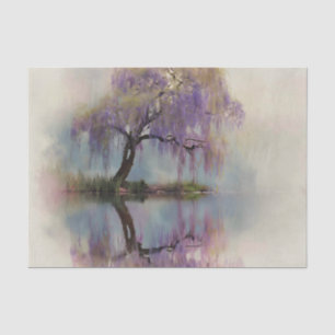 Serene Willow Tree Reflection Nature Art (6) Tissue Paper