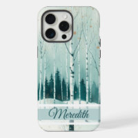 Serene Winter Birch Forest