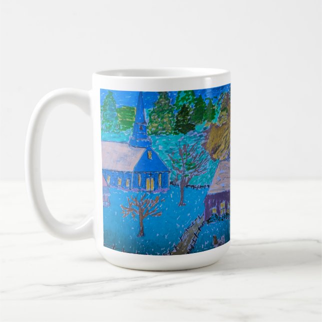 Serene Winter Escape Coffee Mug (Left)