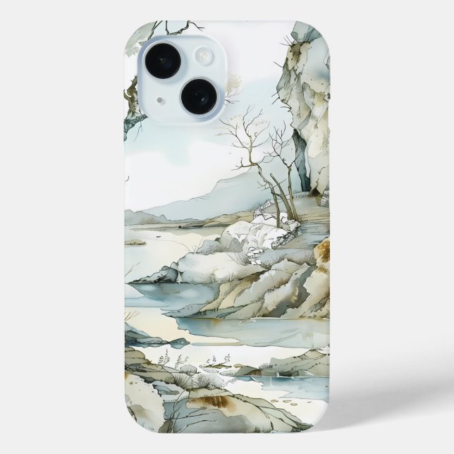 Serene Winter Landscape Phone Case (Back)