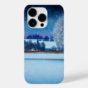 Serene Winter Landscape with Snowfall Case-Mate iPhone 14 Pro Case