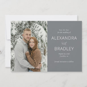 Serene Winter Minimalist Photo Save The Date