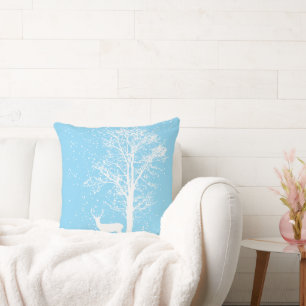 Serene Winter Silhouette Cushion