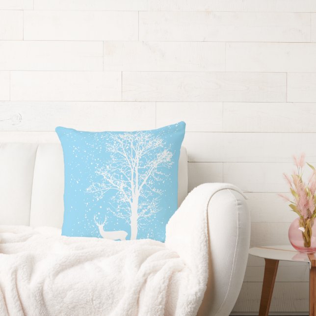 Serene Winter Silhouette Cushion (Couch)