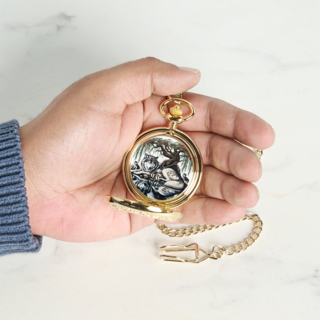 Serene Wolf Family Oasis in Idyllic Nature Watch (Hand)