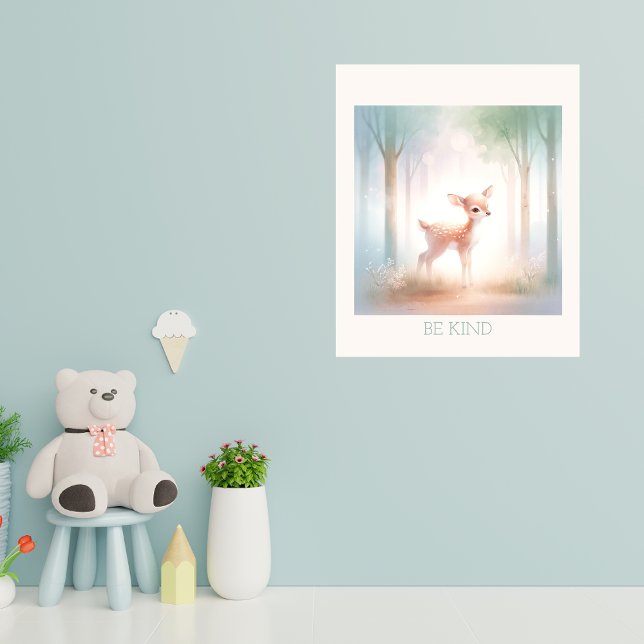 Serene Woodland Fawn - Tranquil Forest Nursery Art Poster (Creator Uploaded)