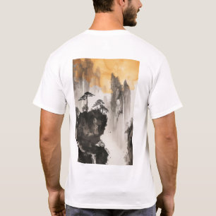 Serene Zen Landscape Minimalist Painting T-Shirt