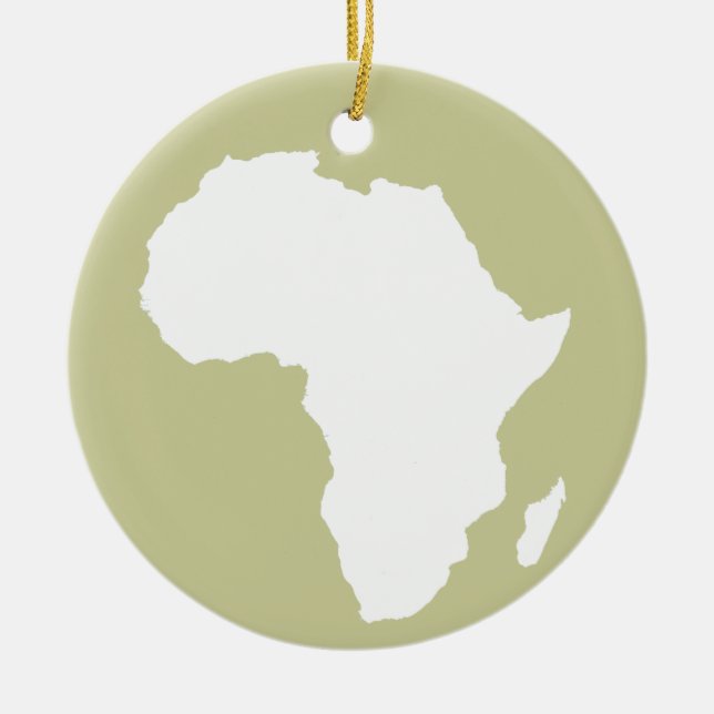 Serengeti Audacious Africa Ceramic Tree Decoration (Front)