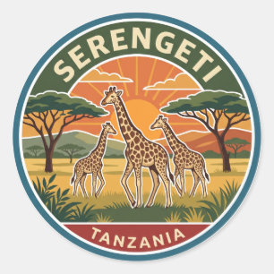 Serengeti National Park Tanzania Classic Round Sticker