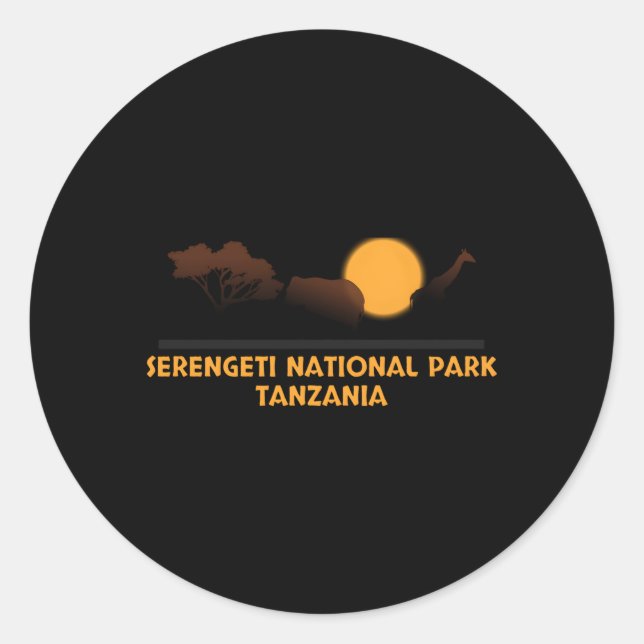 Serengeti National Park Tanzania Classic Round Sticker (Front)