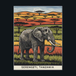 Serengeti National Park Tanzania Postcard<br><div class="desc">The Serengeti National Park, a vast expanse of savanna grassland in Tanzania, is a true spectacle of wildlife and natural beauty. It is renowned for its annual Great Migration, where millions of wildebeest, zebras, and gazelles traverse the plains in search of fresh grazing lands, creating a breathtaking spectacle of movement...</div>