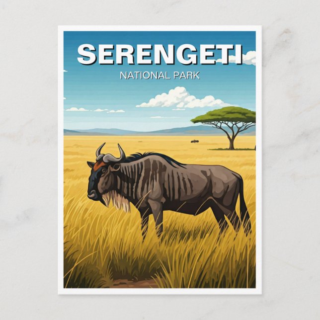 Serengeti National Park Tanzania Postcard (Front)