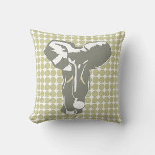 Serengeti Safari Dot with Pop Art Elephant Cushion
