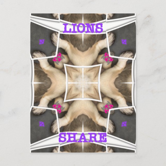 Serengeti Splendour: Vibrant Animal Hide Artistry Postcard (Front)