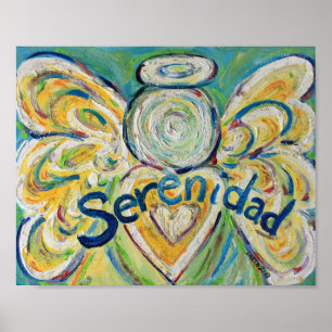 Serenidad Angel Inspirational Art Print Poster