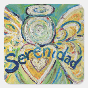 Serenidad Angel Inspirational Word Decal Stickers