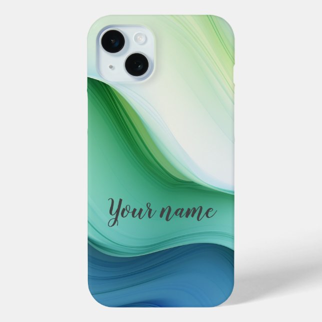 Serenidad Oceánica Abstracta Case-Mate iPhone Case (Back)
