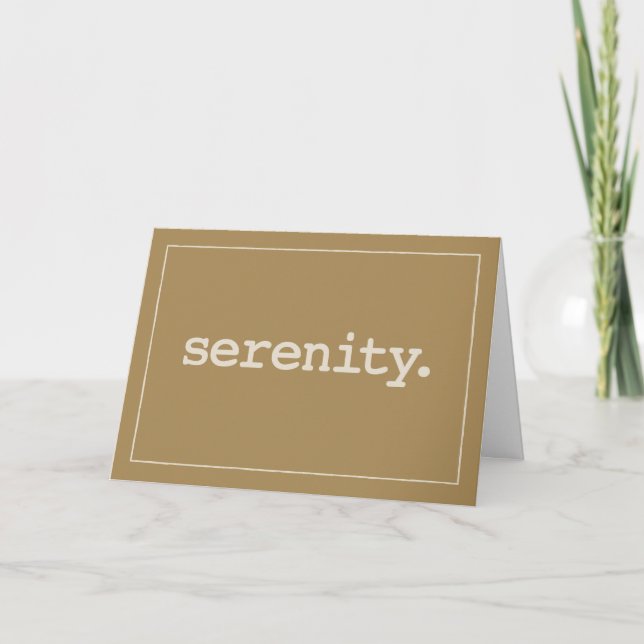 Serenity 12 Step Recovery Anniversary Card (Front)