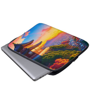 Serenity Above the Metropolis Laptop Sleeve