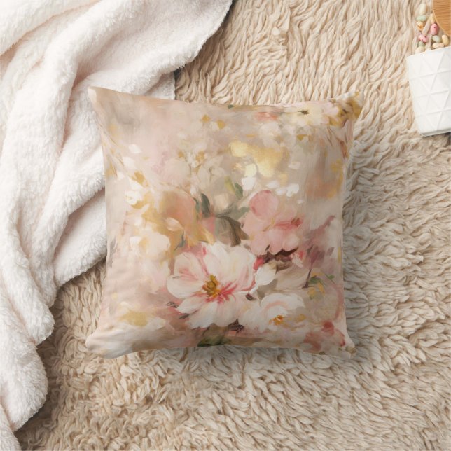 Serenity Abstract Floral  Cushion (Blanket)