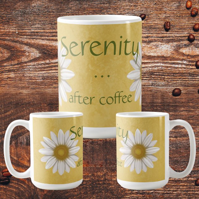Serenity After Coffee Yellow Daisy  Mug (Creator Uploaded)