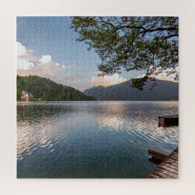 Serenity at Sunset Lake Jigsaw Puzzle (Vertical)