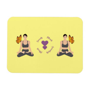 Serenity Attracts Serendipity Yoga Butterfly Love Magnet