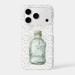 Serenity Beach White Coral Starfish Bottle