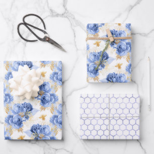 Serenity Bee Pattern  Wrapping Paper Sheet