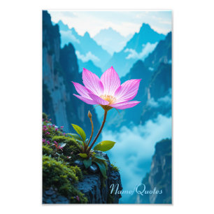 Serenity Bloom – Lotus Above the Mist Photo Print