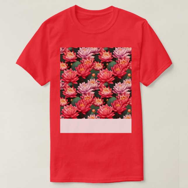 Serenity Blooms Timeless Lotus Flower Pattern 14 T-Shirt (Design Front)