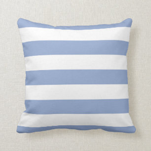 Serenity Blue & White Striped Cushion