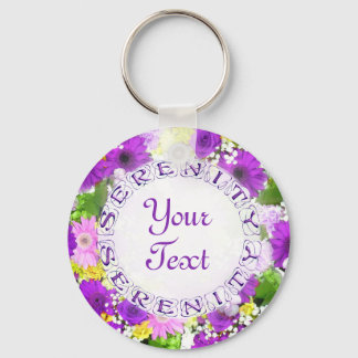 Serenity Bouquet Floral Template Key Ring